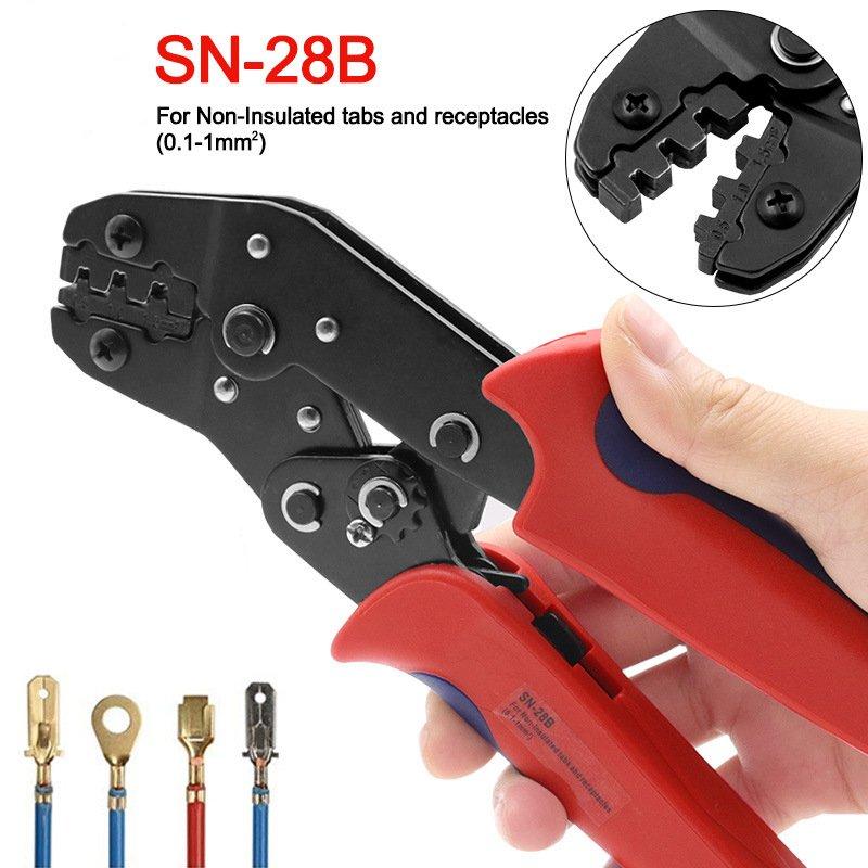 Wholesale Terminals Crimp Pliers and Interchangeable Dies Wire Crimper Crimping Tools Ratcheting 7Inch SN-28B  SN-28B  |   Household Products Home Garden & Tools Household Products