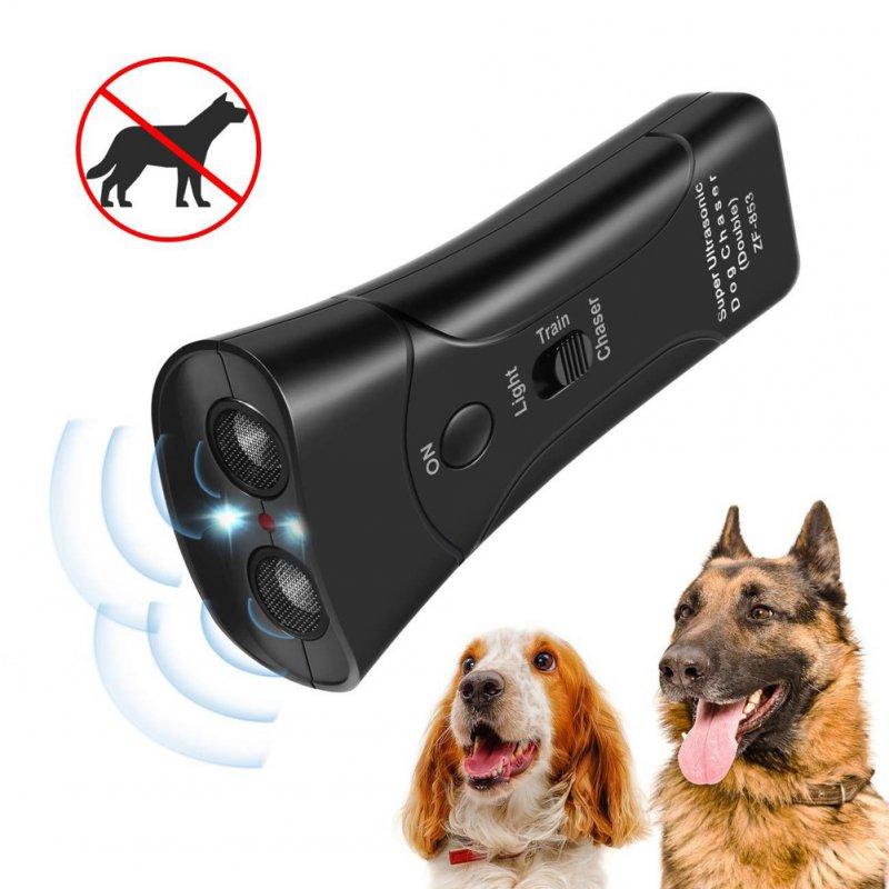 Wholesale Ultrasonic Double-headed Dog Repeller Anti Barking Device Dog Training Repeller black (built-in battery)  |   Pet Supplies Home Garden & Tools Pet Supplies