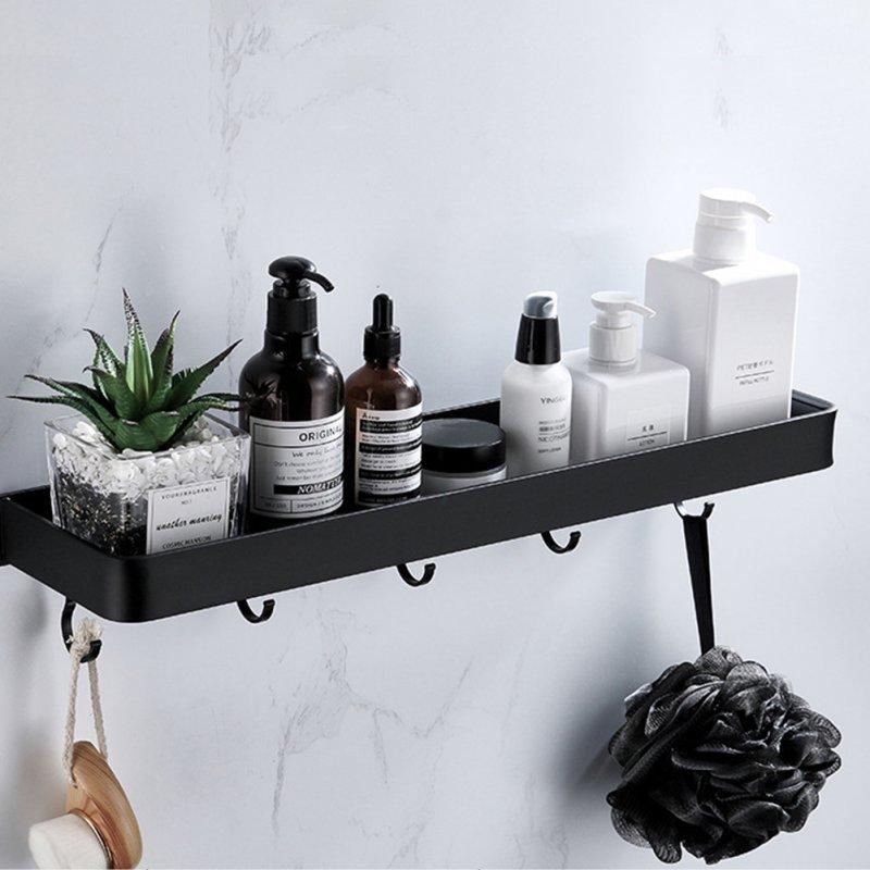 Wholesale Wall-mounted Storage Shelves Multifunctional Rust-proof Towel Rack Organizer For Bathroom Kitchen 40cm with hook  |   Household Products Home Garden & Tools Household Products