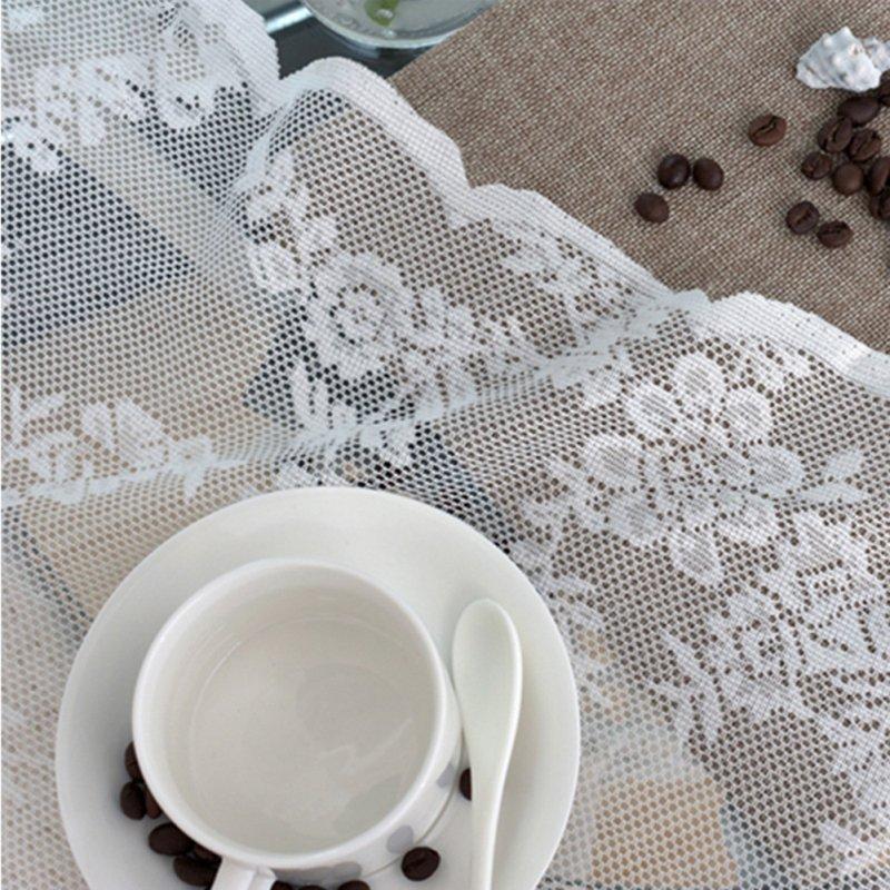 Wholesale White Lace Tulle Curtain for Party Hotel Living Room Separate Decor Hook processing_150*100cm  |   Home Decors Home Decors Home Decors