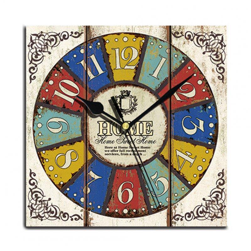 Wholesale Wooden Square Wall Clocks Silent Non-ticking Battery Powered For Home Kitchen Living Room Office Decor CQ240-12  |   Home Decors Home Decors Home Decors