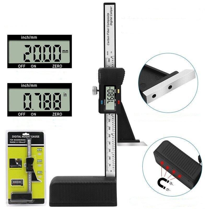 Wholesale Woodworking Digital Height Gauge 0-6 Inch Electronic Digital Height Vernier Caliper Height Measuring Tools  |   Industrial & Scientific Home Garden & Tools 0-150mm digital height ruler