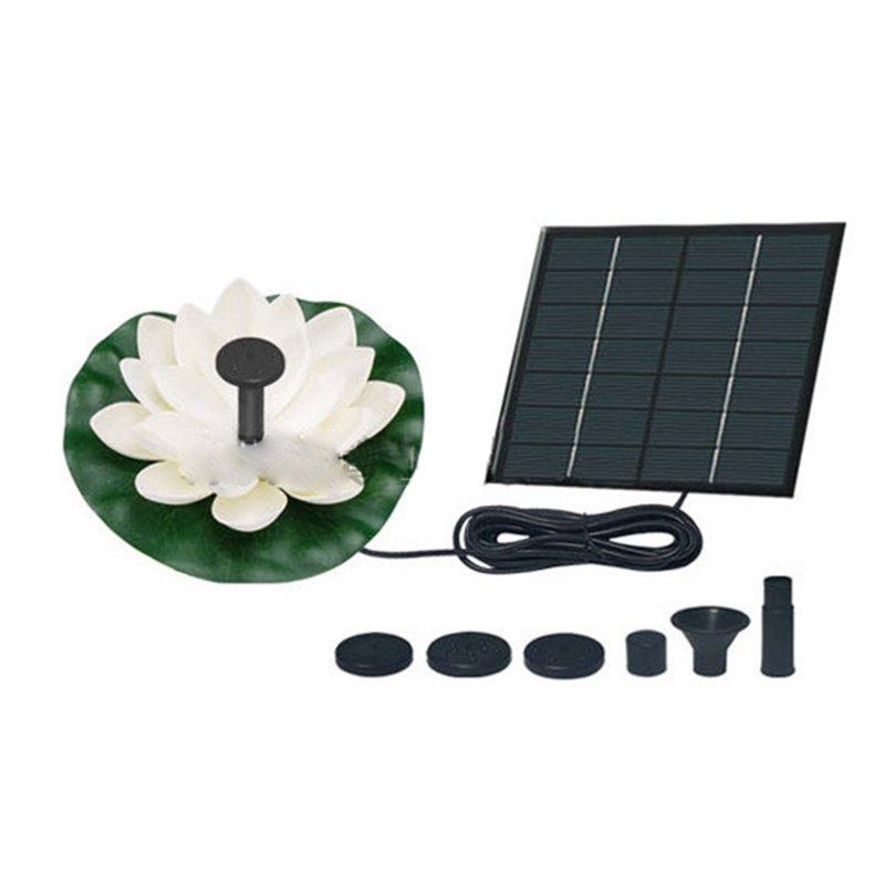 Wholesale Solar Water Fountain With Lotus Leaf Solar With 6 Different Nozzles Solar Powered Bird Bath Floating Fountain Panel Solar Water Fountain For Fish Tank White  |   Garden & Lawn Garden & Lawn Garden & Lawn