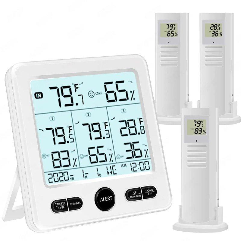 Wholesale Wireless Thermometer Hygrometer Large Screen Indoor Outdoor Temperature Humidity Monitor Meter White  |   Household Products Home Garden & Tools Household Products