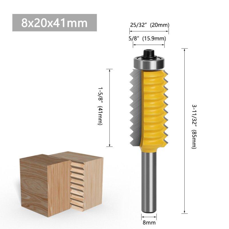 Wholesale Multi-tooth Tenon Joint Woodworking Milling Cutter 8mm Shank Slotting Cutter Wave Type Splicing Woodworking Tools  |   Industrial & Scientific Home Garden & Tools Industrial & Scientific