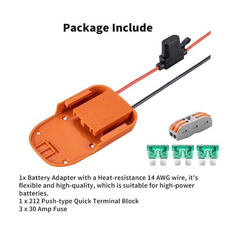 Wholesale Power Wheel Adapter with Mounting Holes Compatible for Ridgid Aeg 18v Battery Power Connectors  |   Industrial & Scientific Home Garden & Tools Industrial & Scientific